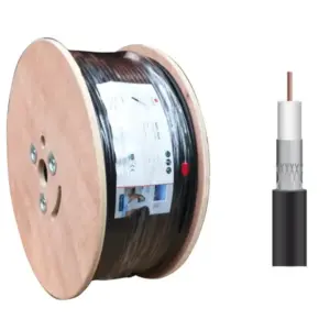 Triax RG6 Coax Cable CCS PVC Black 250m Drum