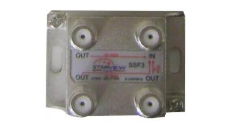Starview 3 Way Splitter Power Pass to all Ports